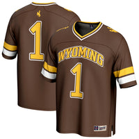 #1 Wyoming Cowboys GameDay Greats Collegiate Football Fashion Jersey - Brown