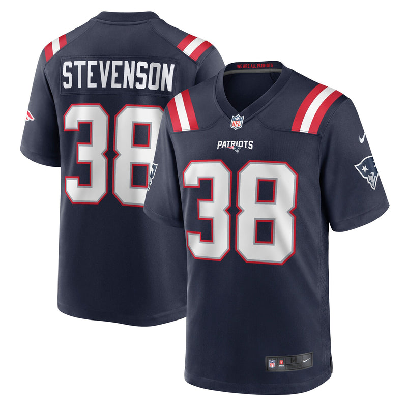 New England Patriots Rhamondre Stevenson Nike Navy Game Jersey