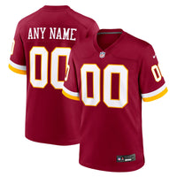 Washington Commanders Nike Burgundy Custom Game Jersey