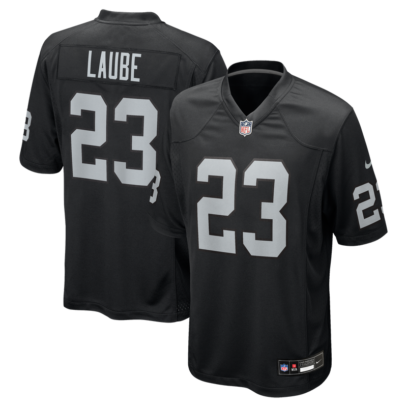 Las Vegas Raiders Dylan Laube Nike Black Team Game Jersey