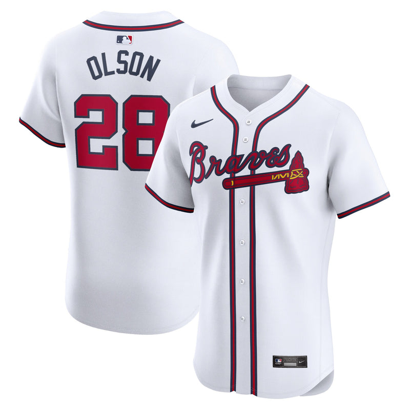 Atlanta Braves Matt Olson Nike White Home Elite Player Jersey