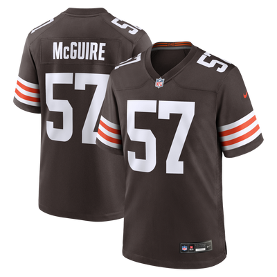 Cleveland Browns Isaiah McGuire Nike Brown Team Game Jersey
