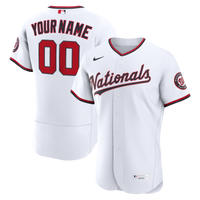 Washington Nationals Nike White Home Authentic Custom Jersey