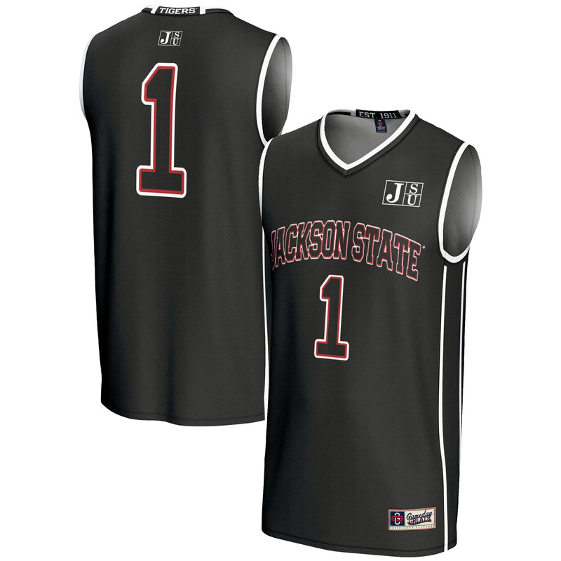 #1 Jackson State Tigers GameDay Greats Lightweight Basketball Jersey - Black