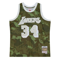 Los Angeles Lakers NBA Shaquille O'Neal Ghost Green Camo Swingman Jersey By Mitchell & Ness -