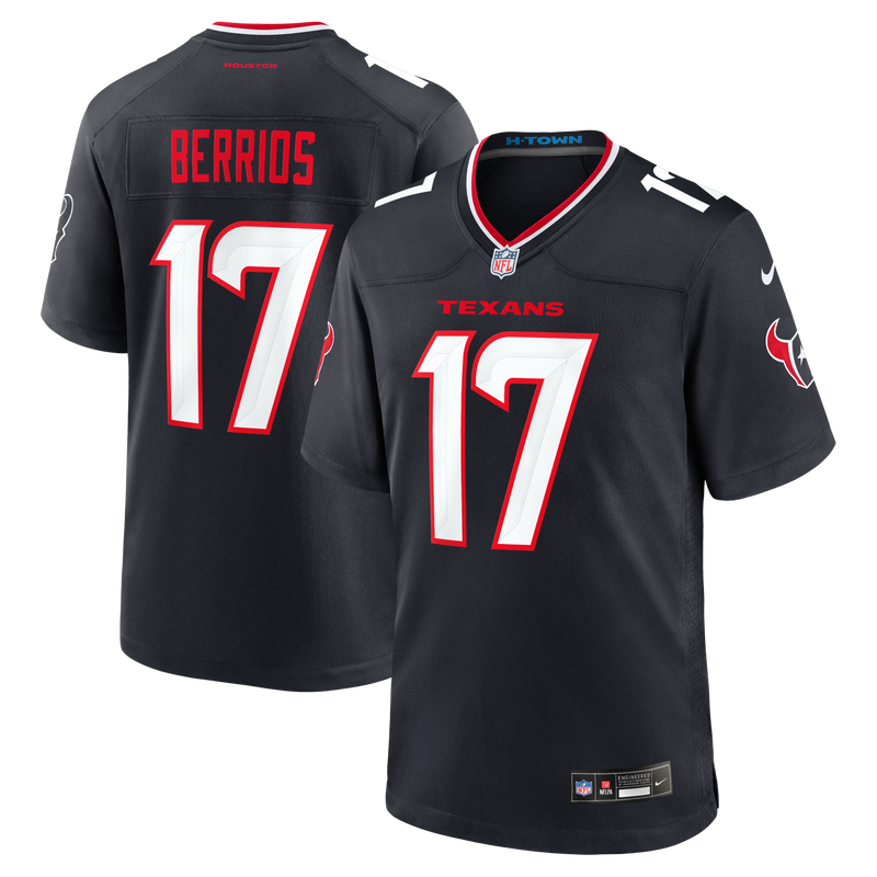Houston Texans Braxton Berrios Nike Navy Team Game Jersey
