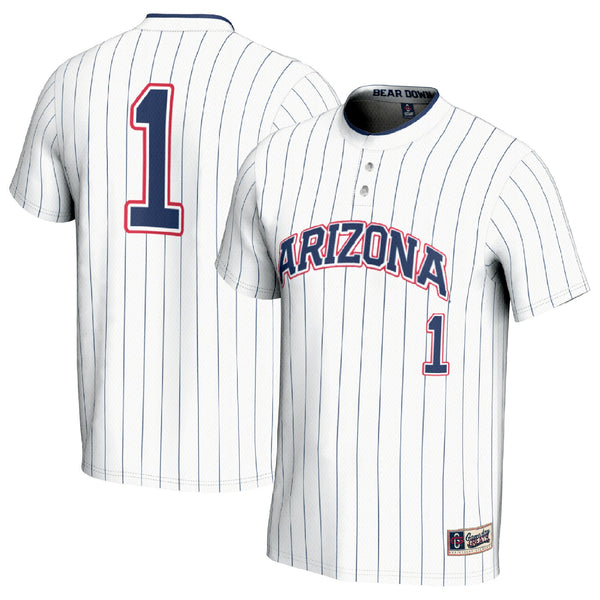 #1 Arizona Wildcats GameDay Greats Lightweight Softball Fashion Jersey - White