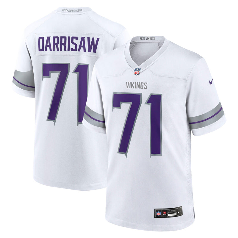 Minnesota Vikings Christian Darrisaw Nike White Alternate Game Jersey