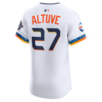 Houston Astros Jose Altuve Nike White 2025 City Connect Elite Player Jersey