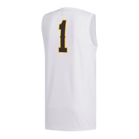 #1 Wyoming Cowboys adidas Replica Basketball Jersey - White