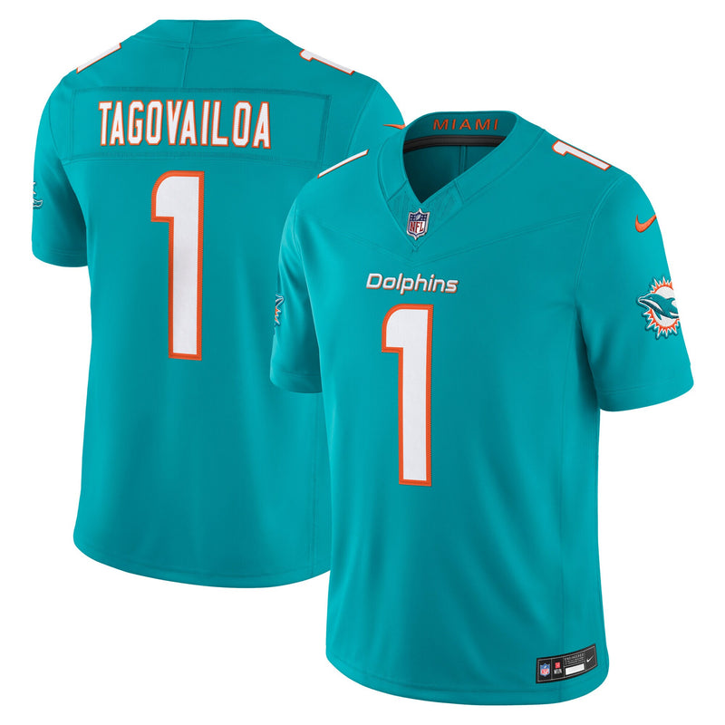 Miami Dolphins Tua Tagovailoa Nike Aqua Team Vapor F.U.S.E. Stitched Limited Jersey