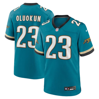 Jacksonville Jaguars Foye Oluokun Nike Teal Prowler Throwback Player Game Jersey