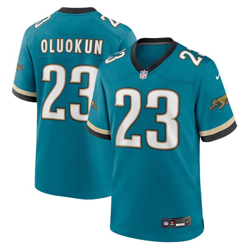 Jacksonville Jaguars Foye Oluokun Nike Teal Prowler Throwback Player Game Jersey