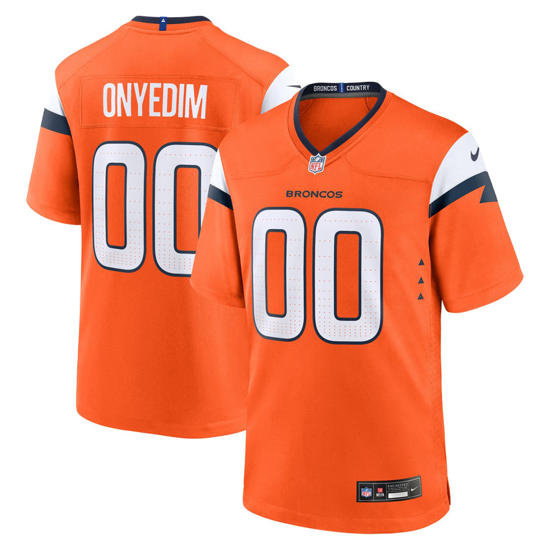 Denver Broncos Tyler Onyedim Nike Orange Game Jersey
