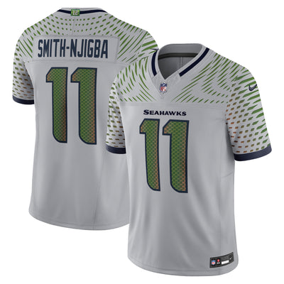 Seattle Seahawks Jaxon Smith-Njigba Nike Wolf Gray 2025 Rivalries Collection Stitched Limited Jersey