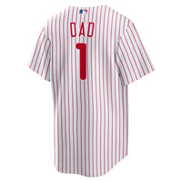 Philadelphia Phillies Nike White #1 Dad Home Replica Jersey