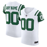 New York Jets Nike White Vapor F.U.S.E. Elite Custom Jersey