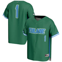 #1 Tulane Green Wave GameDay Greats Lightweight Baseball Jersey - Green