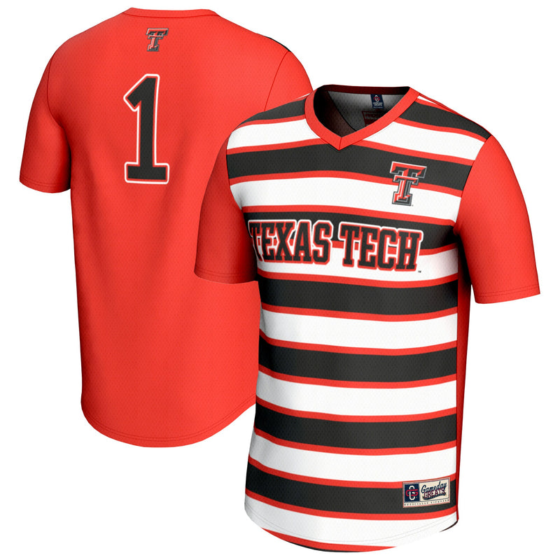 #1 Texas Tech Red Raiders GameDay Greats Lightweight Soccer Fashion Jersey - Red