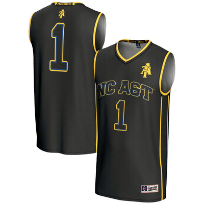 #1 North Carolina A&T Aggies GameDay Greats Lightweight Basketball Jersey - Black