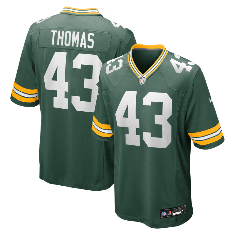 Green Bay Packers Kiondre Thomas Nike Green Game Player Jersey