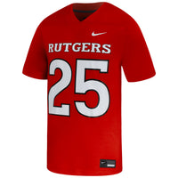 #25 Rutgers Scarlet Knights Nike Untouchable Replica Game Jersey - Scarlet