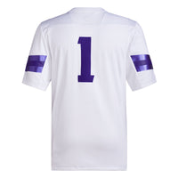#1 Washington Huskies adidas Premier Football Jersey - White