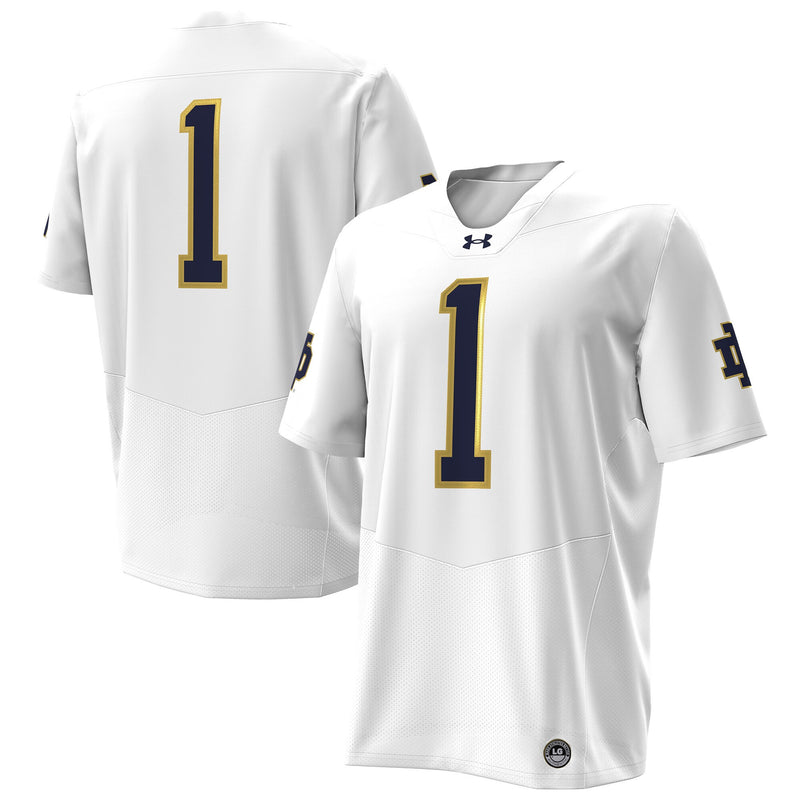 Notre Dame Fighting Irish Under Armour Premier Football Jersey - White