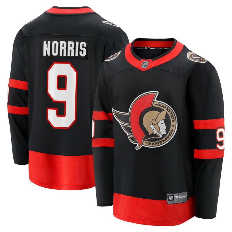 Ottawa Senators Josh Norris Fanatics Black Home Breakaway Jersey