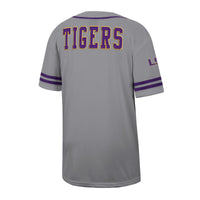 LSU Tigers Colosseum Free Spirited Baseball Jersey - Gray