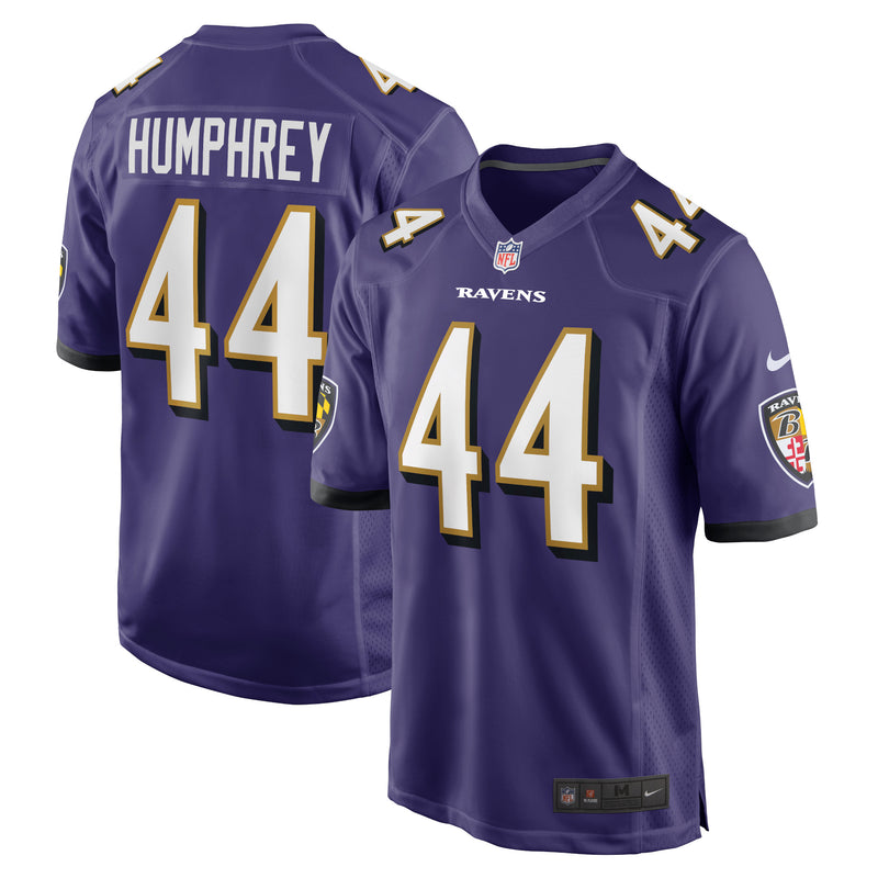 Baltimore Ravens Marlon Humphrey Nike Purple Game Team Jersey