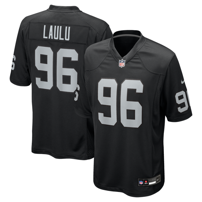 Las Vegas Raiders Jonah Laulu Nike Black Team Game Jersey