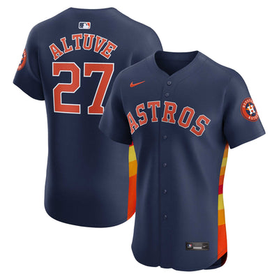 Houston Astros Jose Altuve Nike Navy Alternate Elite Player Jersey
