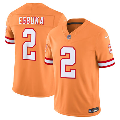 Tampa Bay Buccaneers Emeka Egbuka Nike Creamsicle Alternate Vapor F.U.S.E. Stitched Limited Jersey