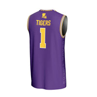 #1 LSU Tigers GameDay Greats Lightweight Icon Print Basketball Jersey - Purple