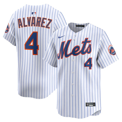 New York Mets Francisco Alvarez Nike White Home Limited Player Jersey