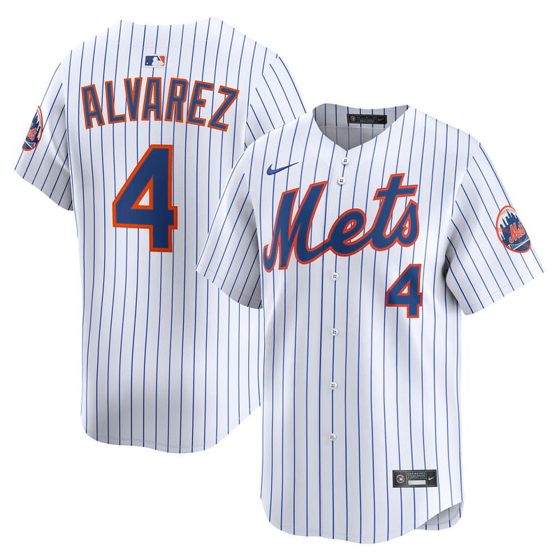 New York Mets Francisco Alvarez Nike White Home Limited Player Jersey