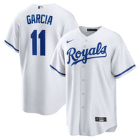 Kansas City Royals Maikel Garcia Nike White Home Replica Jersey