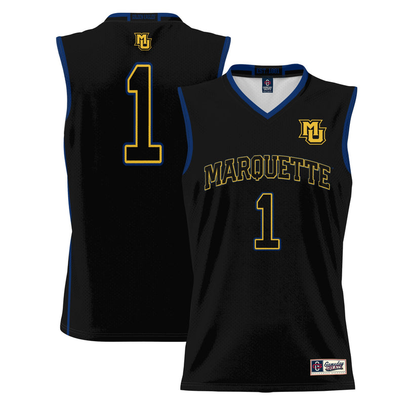 #1 Marquette Golden Eagles GameDay Greats Lightweight Basketball Jersey - Black