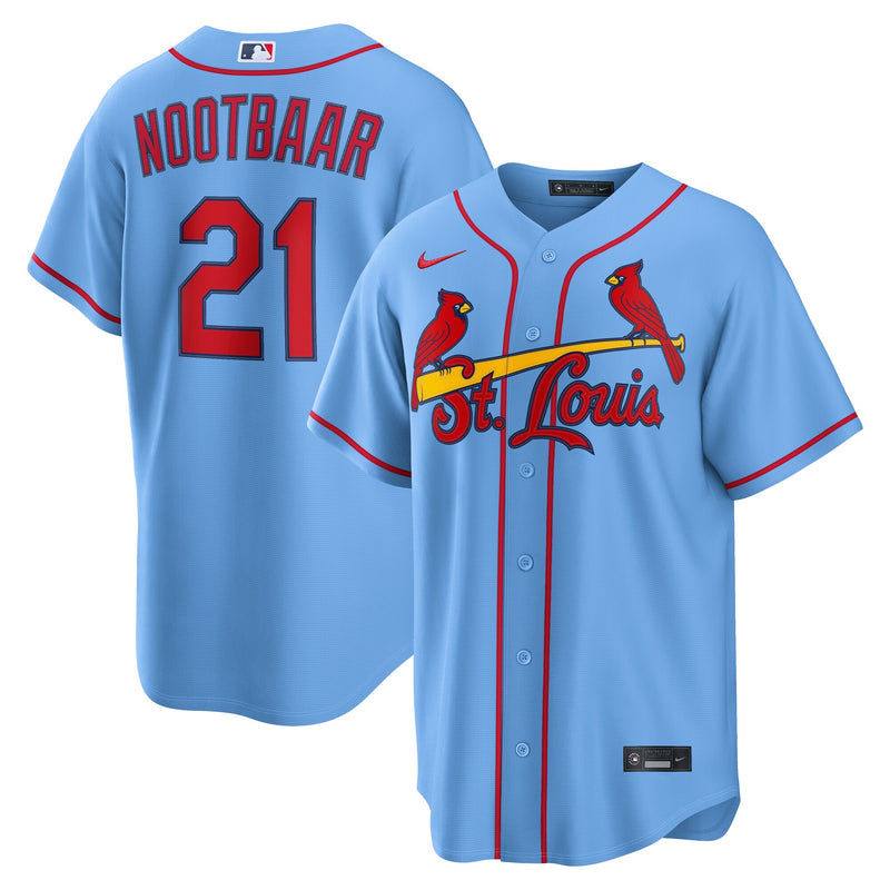 St. Louis Cardinals Lars Nootbaar Nike Light Blue Alternate Replica Jersey