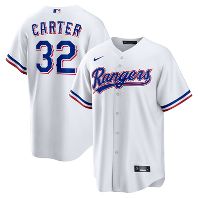 Texas Rangers Evan Carter Nike White Home Replica Jersey