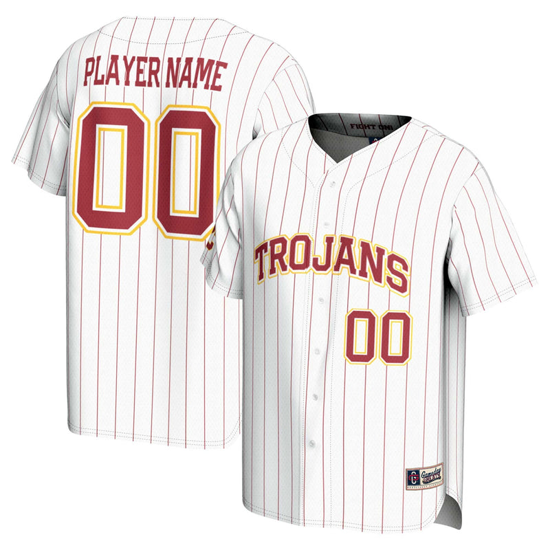 USC Trojans GameDay Greats NIL Pick-A-Player Baseball Lightweight Jersey - White