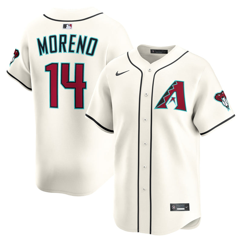 Arizona Diamondbacks Gabriel Moreno Nike Cream Home Limited Player Jersey