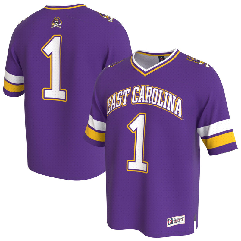 ECU Pirates GameDay Greats Lightweight Collegiate Football Fashion Jersey - Purple