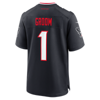 Houston Texans Number 1 Groom Nike Navy Game Jersey