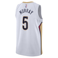 New Orleans Pelicans Nike Association Edition Swingman Jersey - White - Dejounte Murray -