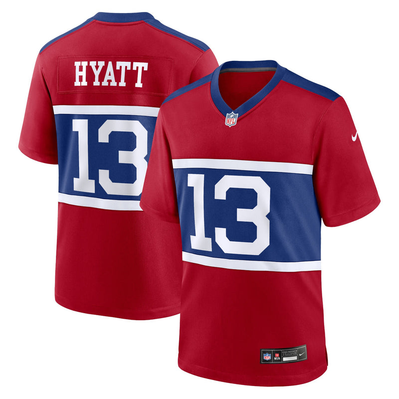 New York Giants Jalin Hyatt Nike Century Red Alternate Player Game Jersey
