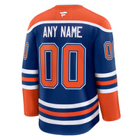 Edmonton Oilers Fanatics Royal Home Premium Custom Jersey