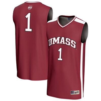 #1 UMass Minutemen GameDay Greats Lightweight Basketball Fashion Jersey - Maroon