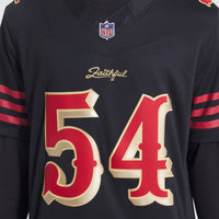 San Francisco 49ers Fred Warner Nike Black 2025 Rivalries Collection Stitched Limited Jersey